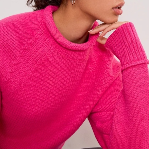 Good American Pink Crewneck Sweater Size Small - Picture 5 of 7